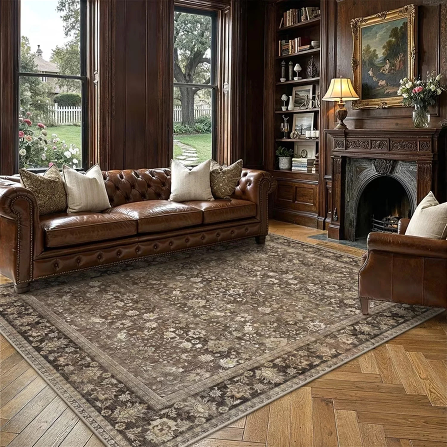 BERTHMEER 8'x10' Area Rugs for Living Room Large Brown Vintage Rugs Bedroom Office Dining Room Fa... | Walmart (CA)