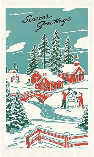 Cavallini & Co. Winter Wonderland Vintage Style Tea Towel - Walmart.com | Walmart (US)