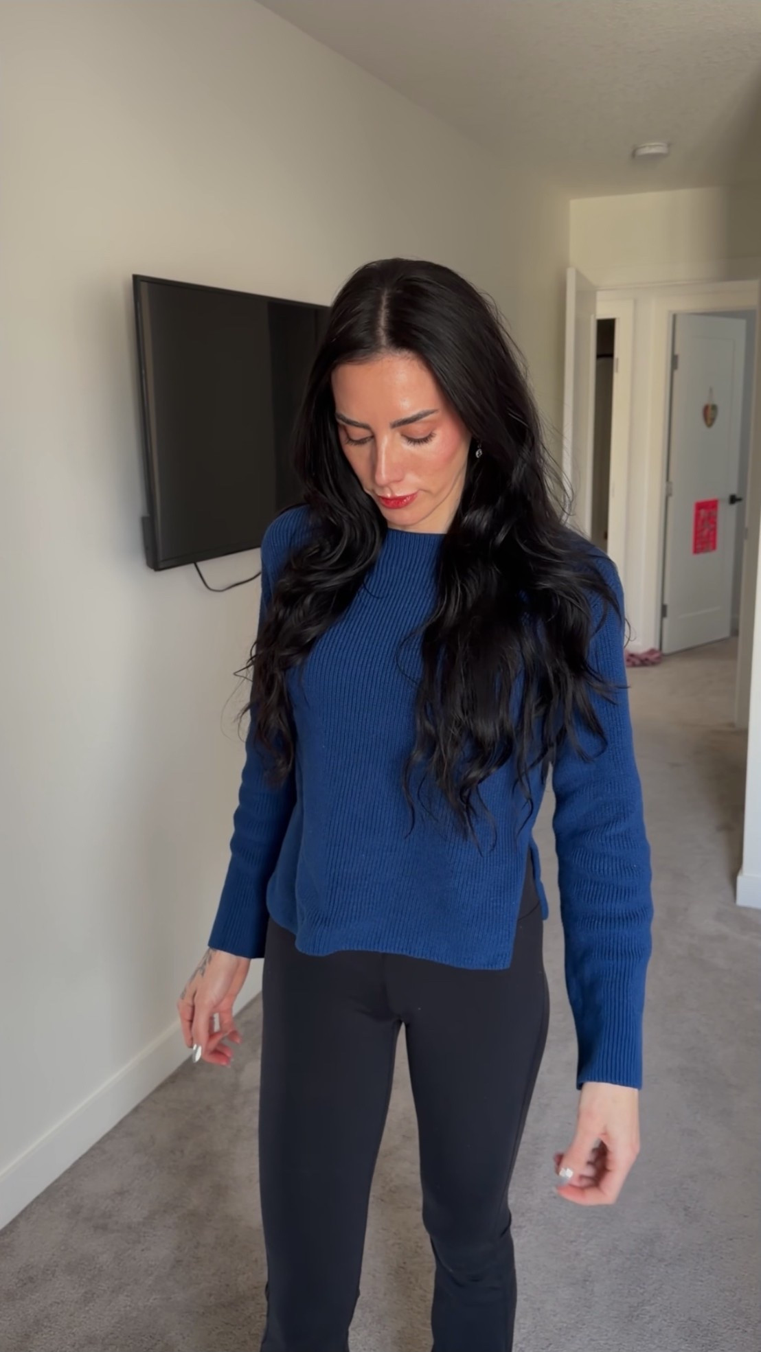 My exact sweater from Everlane is sadly sold out so I’m linking similar ones! The ones in deep lazuli blue are the exact same color as the one I’m wearing and look SO great on cool toned skin tones ✨ also linking my leggings and similar ones I own and love!

#LTKcanada #LTKstyletip