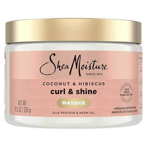 SheaMoisture Hair Mask Coconut & Hibiscus for Dry Curls Hair Mask with Shea Butter 11.5 oz | Amazon (US)