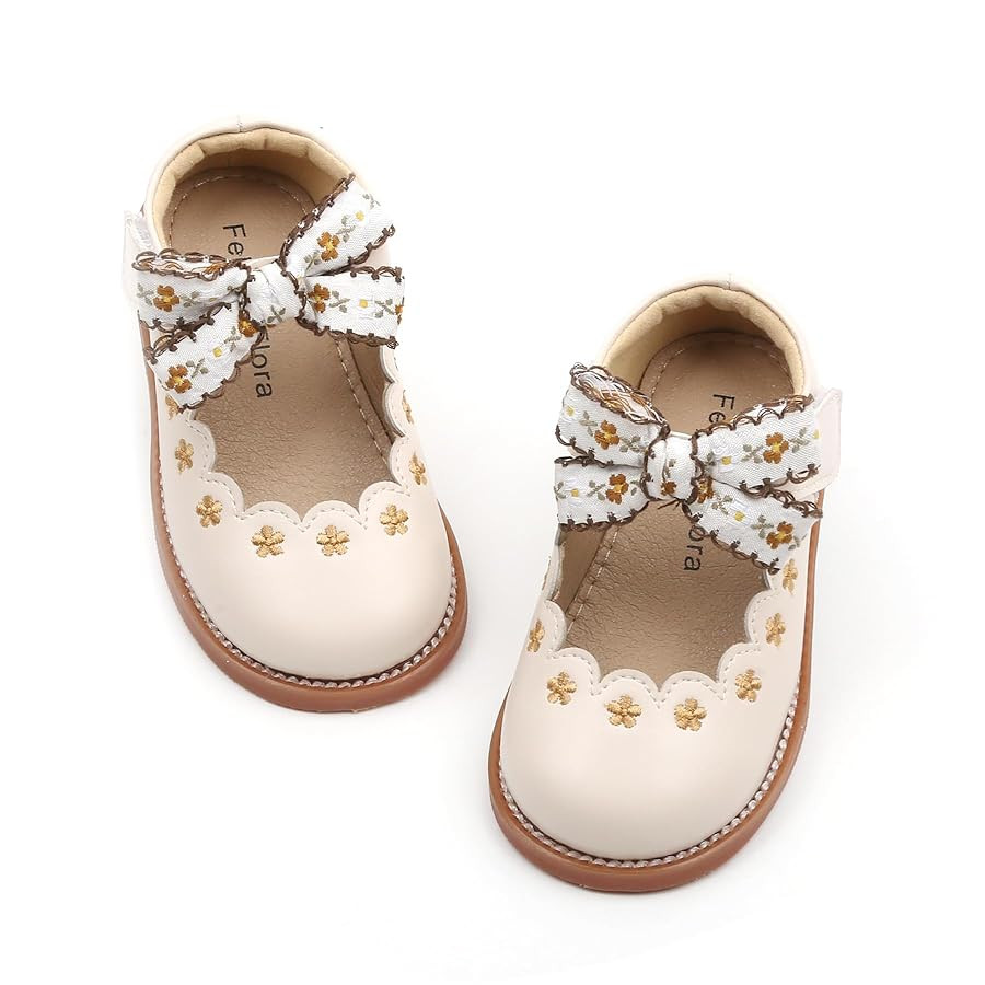 Felix & Flora Toddler Little Girl Mary Jane Dress Shoes - Ballet Flats for Girl Party School Shoe... | Amazon (US)