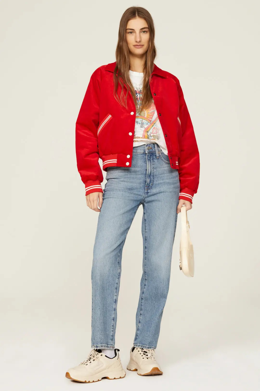 Red Corduroy Bomber Jacket | Rent the Runway