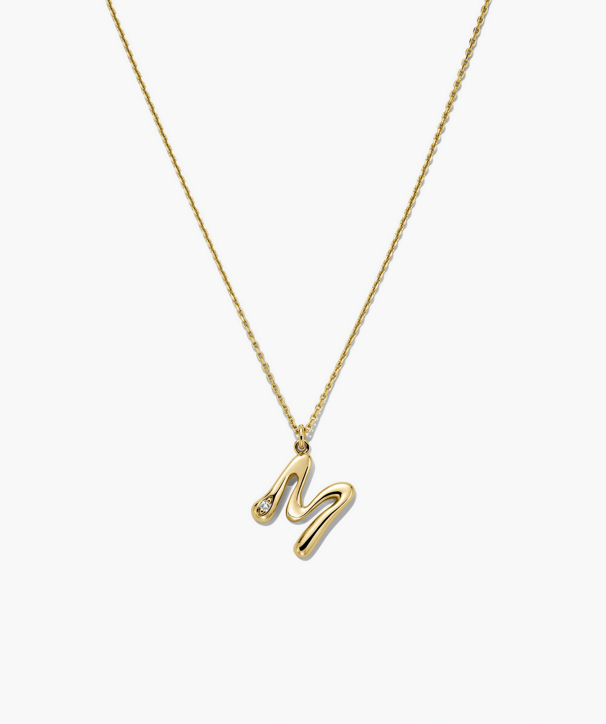 Organic Dôme Liquid Letter Pendant Necklace | Mejuri Fine Crew
