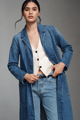 Pilcro Denim Longline Jacket | Anthropologie (US)
