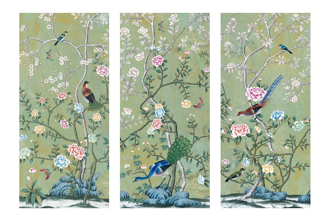 20" *48", 24" *53", 30" *60", Vintaged Style Chinoiserie Panels, Wall Art, Wall Decor, Wall Hangi... | Etsy (US)