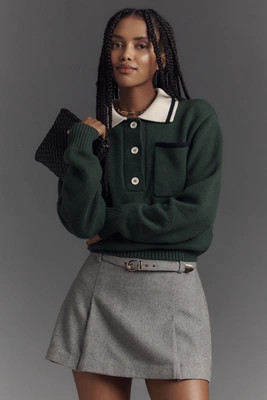 ALIGNE Brett Rugby Knit Polo | Anthropologie (US)