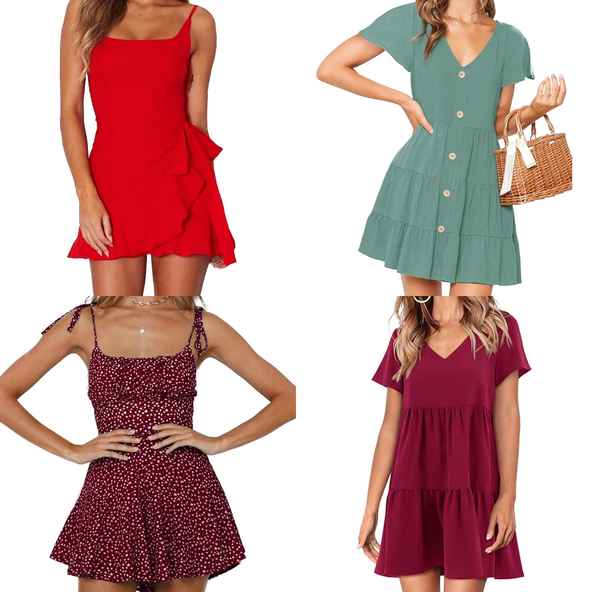 Amazon. Amazon Dresses. Summer Dresses. Fall dresses. Dress Essentials. Red Dress. Sundress. Teal Dress. Floral Dresses 

#LTKunder50 #LTKworkwear #LTKstyletip