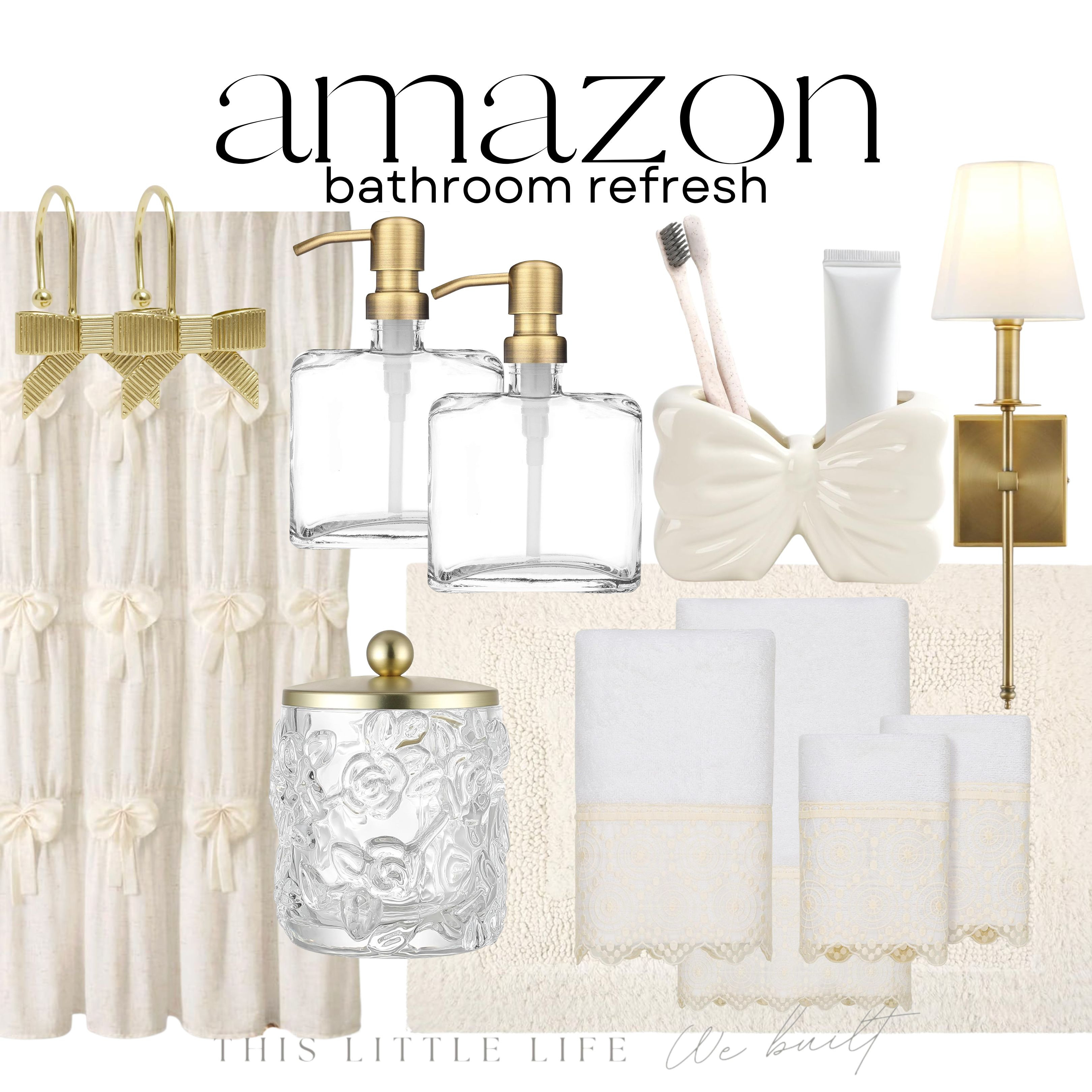 Amazon Neutral Winter Bathroom
Amazon Home / Plush White Towels / Plush Hand Towels / Scented Candles / Brass Soap Dispensers / Frosted Glass Jars / Cozy Bath Mats / Winter-Scented Soaps / Pine-Scented Diffusers / Gold or Silver Hardware / Faux Greenery Arrangements / Neutral Shower Curtains / Decorative Bath Trays / Seasonal Wall Art / Neutral Bath Accessories / Apothecary Bottles / Ceramic Candle Holders / Woven Storage Baskets / Seasonal Floral Arrangements / Warm White String Lights / Linen Hand Towels / Marble Vanity Trays / Holiday Scented Room Sprays / Cozy Bathroom / Vintage Bathroom 

 #LTKSeasonal #LTKHome