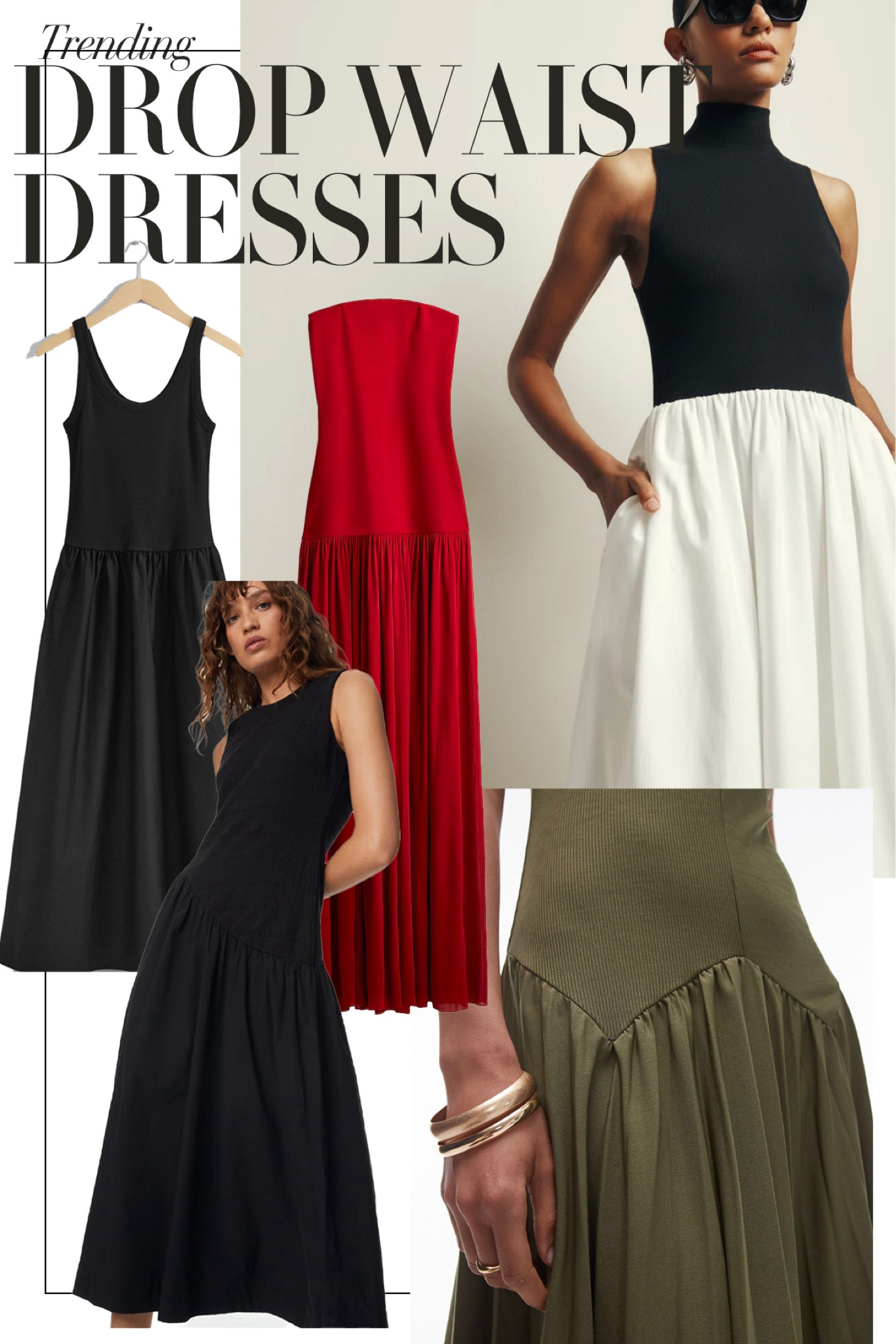 Drop waist dresses are trending ❤️❤️
Summer dresses | City break outfit | Summer workwear | Concert outfits | Black and white dress 

#LTKuk #LTKsummer #LTKwedding