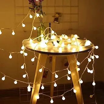 RaThun Globe String Lights 49 Feet 100 led,8 Modes Fairy Plug in Indoor String Lights for Bedroom... | Amazon (US)