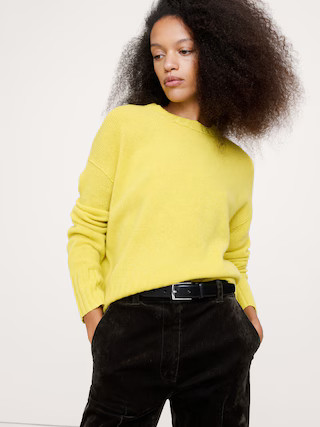 Midweight Cashmere Crew-Neck Sweater | Banana Republic (US)