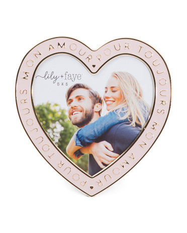 5x5 Amour Metal Heart Tabletop Picture Frame | TJ Maxx