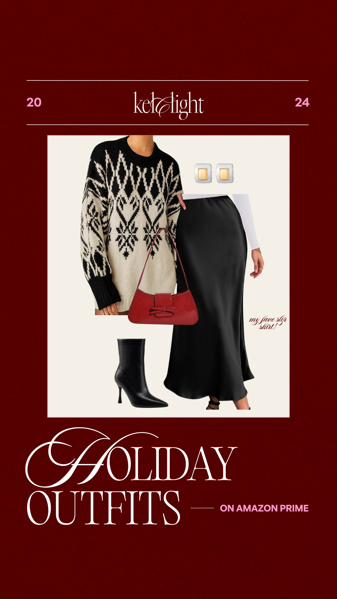 Cute but comfy holiday outfit! My fave skirt, I size up to a 2XL | Amazon (US)