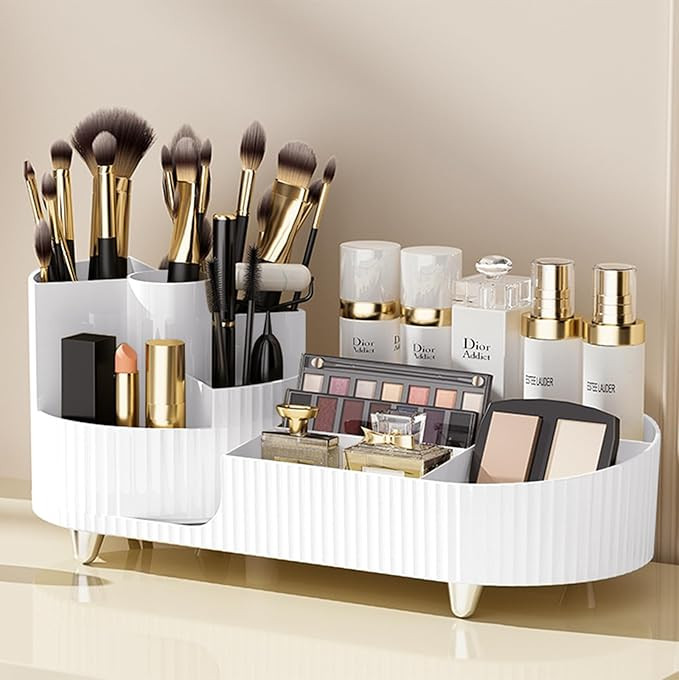 2023 New Rotating makeup organizer,Large Capacity Cosmetic Display Case, easy to hold all of your... | Amazon (US)