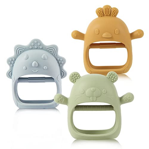Baby Teething Toys, Teething Toys, Teethers for Babies 3-6 Months, Baby Chew Toys, BPA Free Teether Mitten with Soft Texture for Sensory Exploration and Itching Teething Relief | Amazon (US)