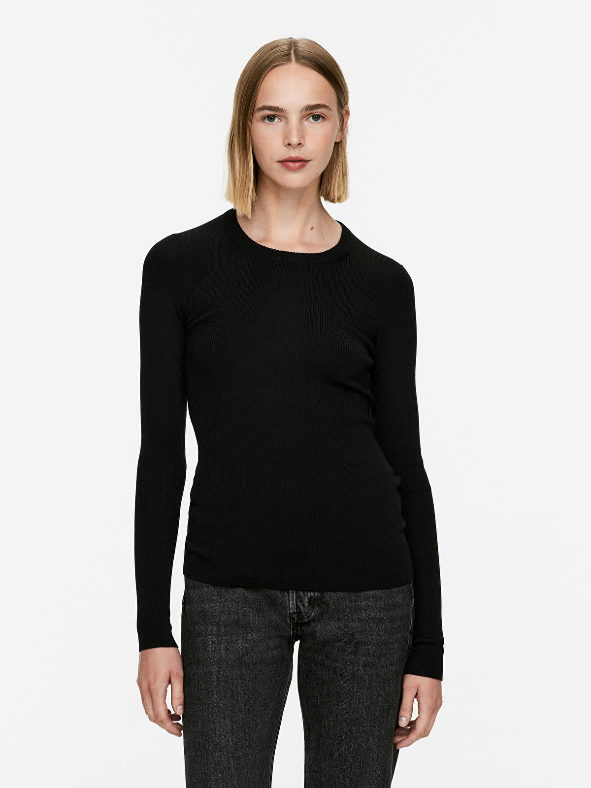 Rib-Knit Merino Top | Arket UK