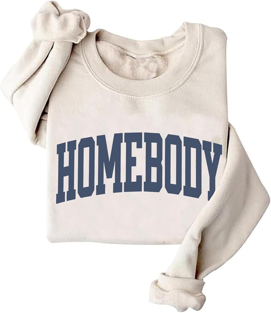 Homebody Sweatshirt Cozy Sweatshirt Crewneck Oversized Homebody Hoodie | Amazon (US)