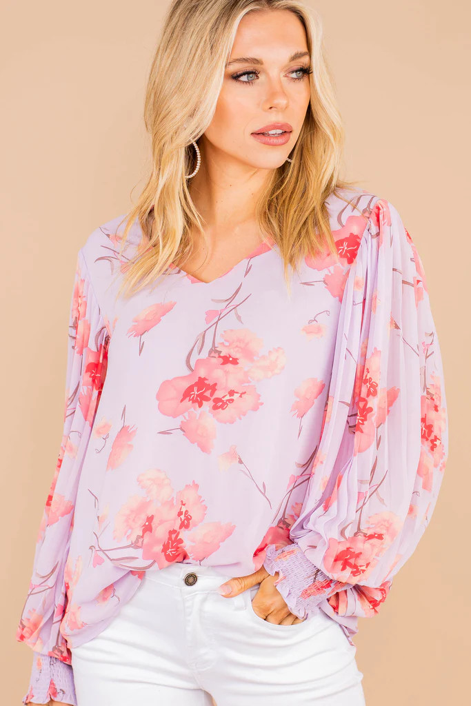 Picture Perfect Lavender Purple Floral Top | The Mint Julep Boutique