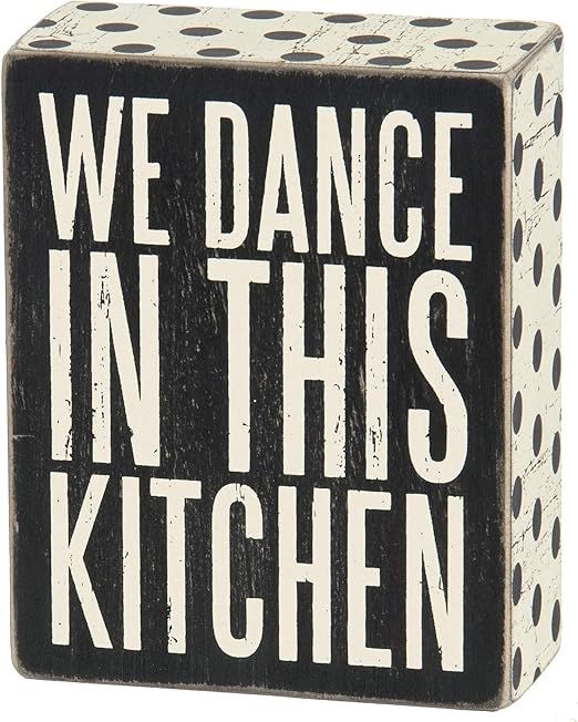 Primitives by Kathy 25192 Polka Dot Trimmed Box Sign, 4" x 5", In This Kitchen | Amazon (US)