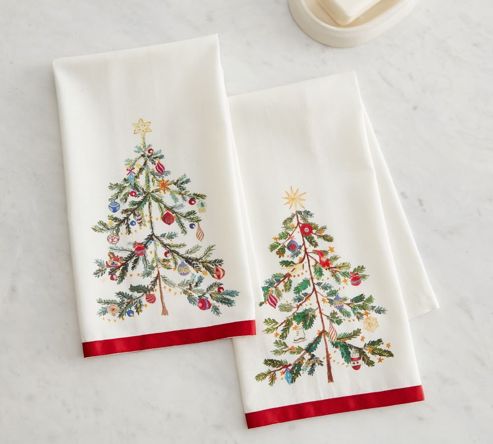 Christmas In The Country Guest Towels - Set of 2 | Pottery Barn (US)