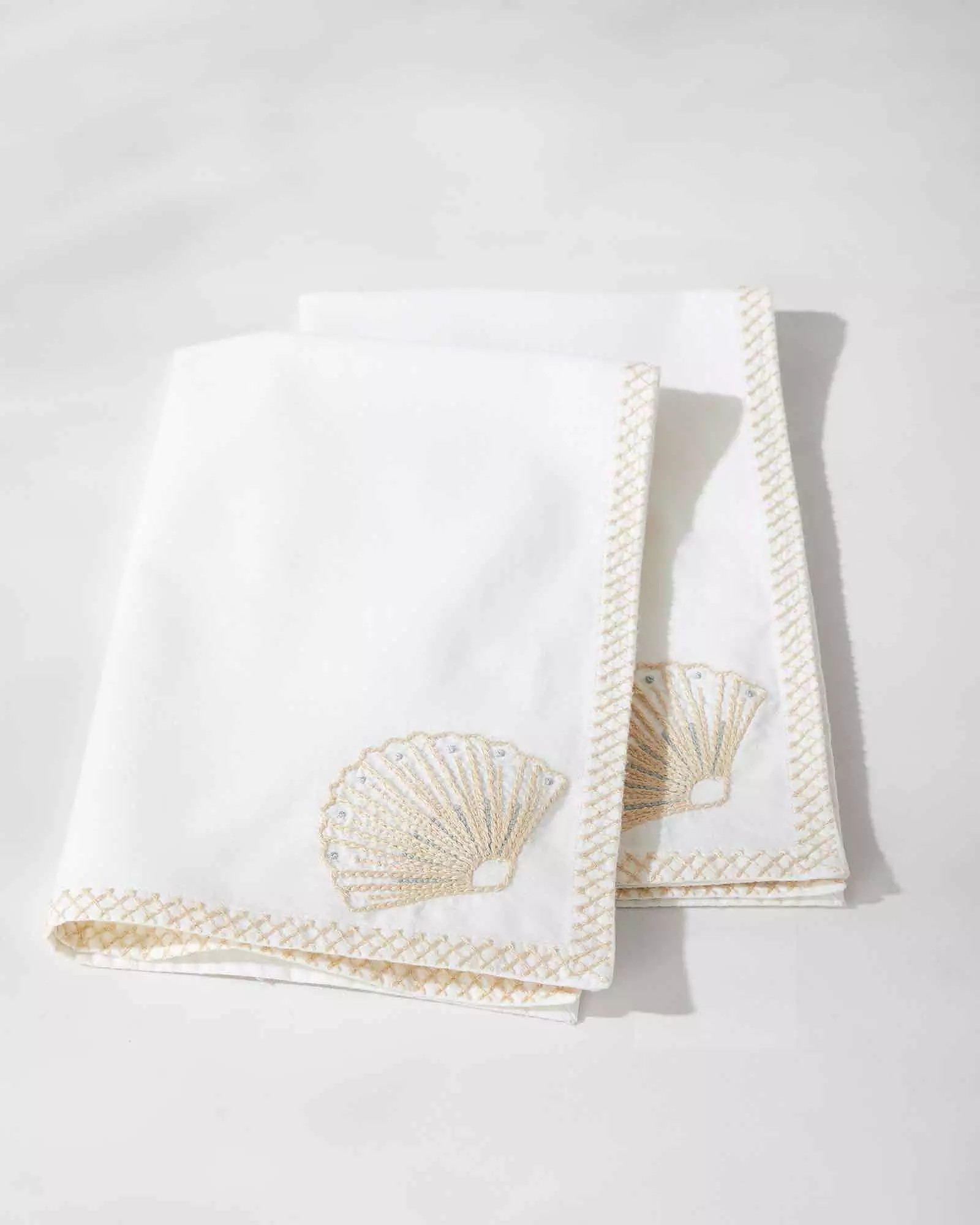 Embroidered Icon Tea Towels (Set of 2) | Serena and Lily