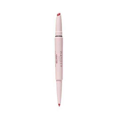 Wander Beauty Lipsetter Dual Cream Lipstick + Lip Liner - Roaming Rose - Ultra-Smooth, Hydrating Lipstick and Warm Pink Lip Liner with a Soft Matte Finish - Made with Squalane & Peptides (1 Count) | Amazon (US)