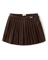 Girls Pleated Faux Leather Skort - Countryside Manor - Brown | Gymboree