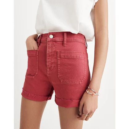 High-Rise Denim Shorts: Garment-Dyed Edition | Madewell
