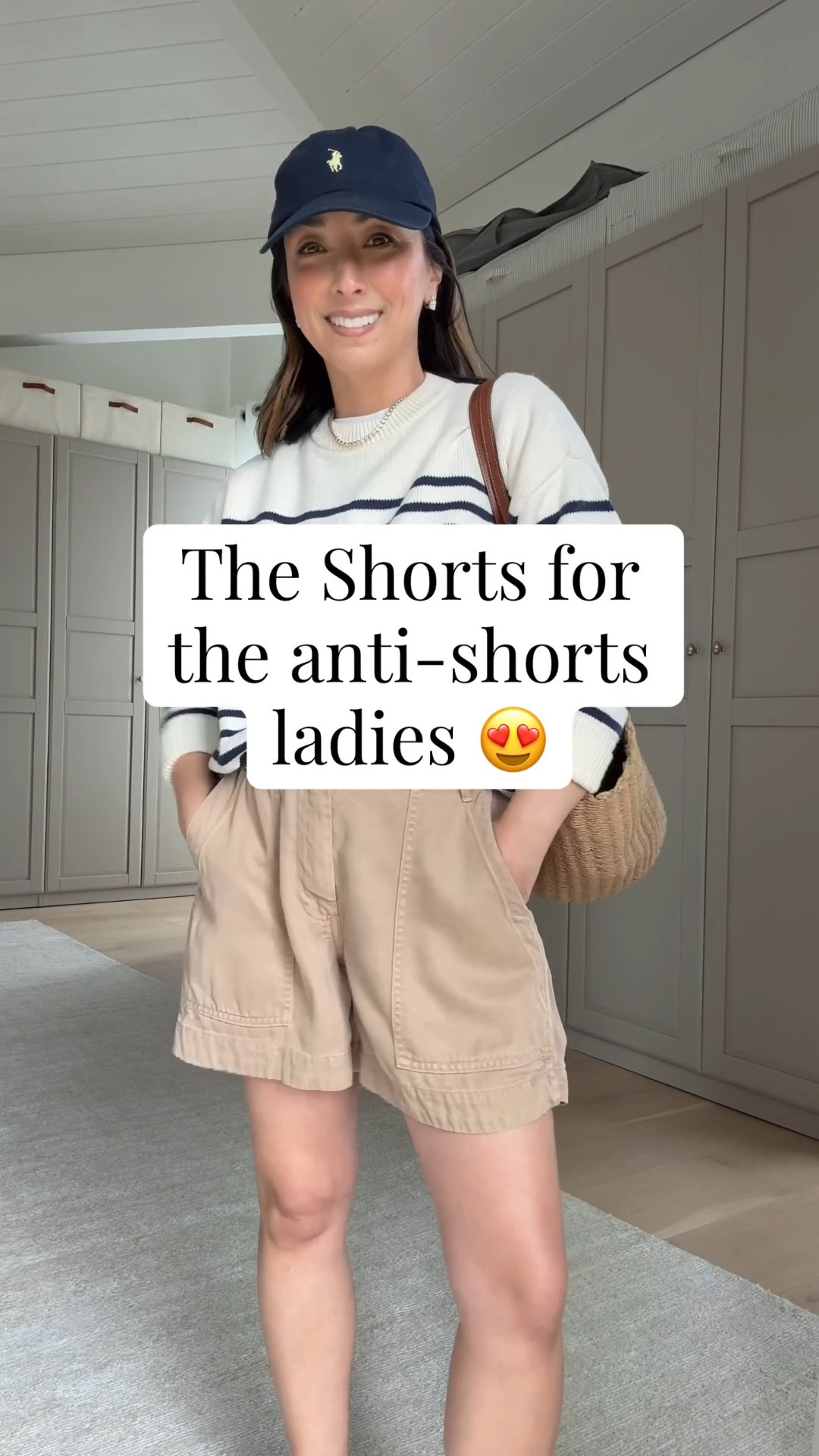 The shorts for my anti-shorts ladies. These are so soft, drapey, and roomy!

Minnow sweater small - size up
Everlane shorts 2 - run big
J.crew tote
Amazon socks
Zara sneakers 6
Polo hat 
Dorsey James necklace 15”
Dorsey earrings medium

#LTKmomlife #LTKgrwm #LTKPetite