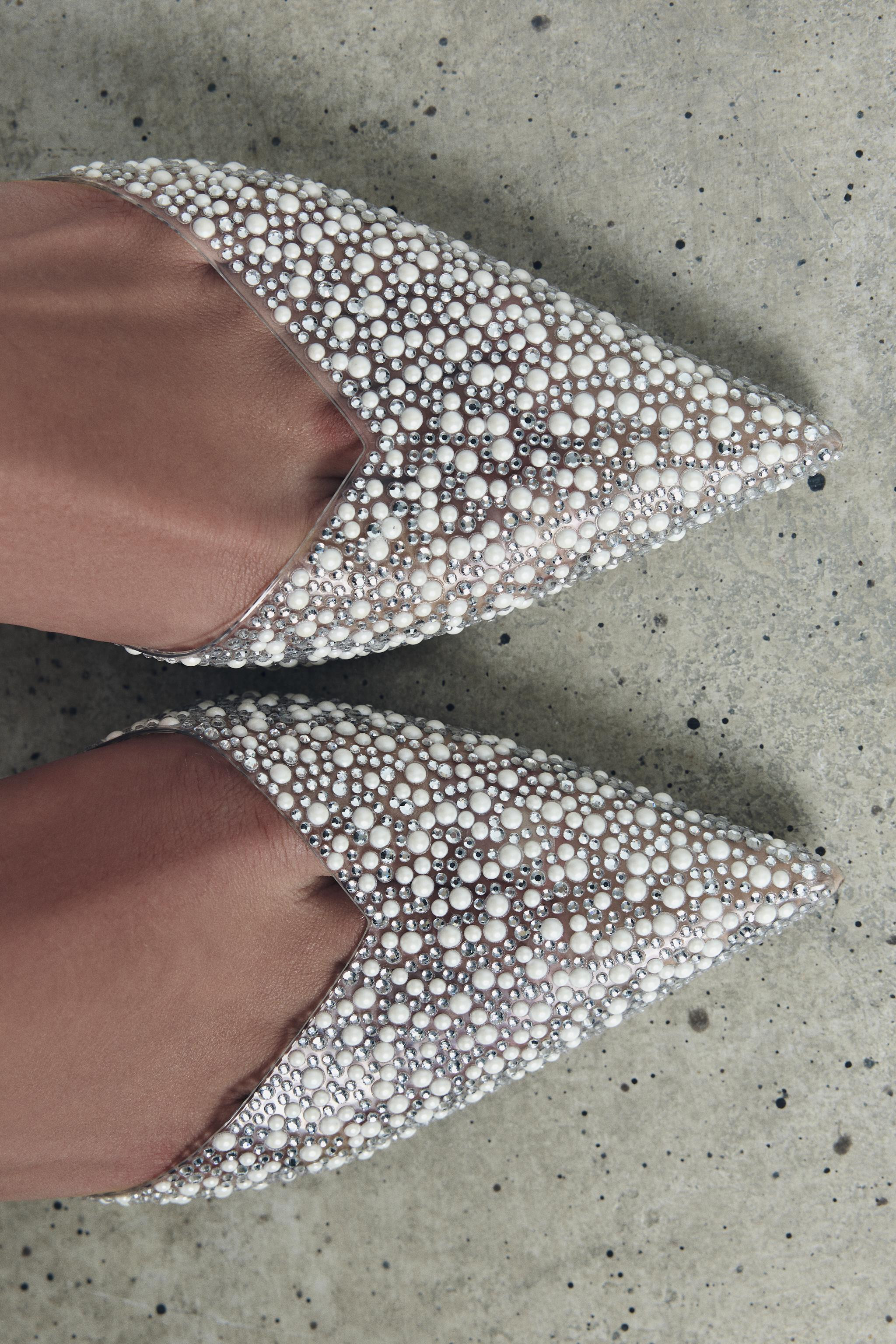 PEARL HEELED SLINGBACKS | Zara US
