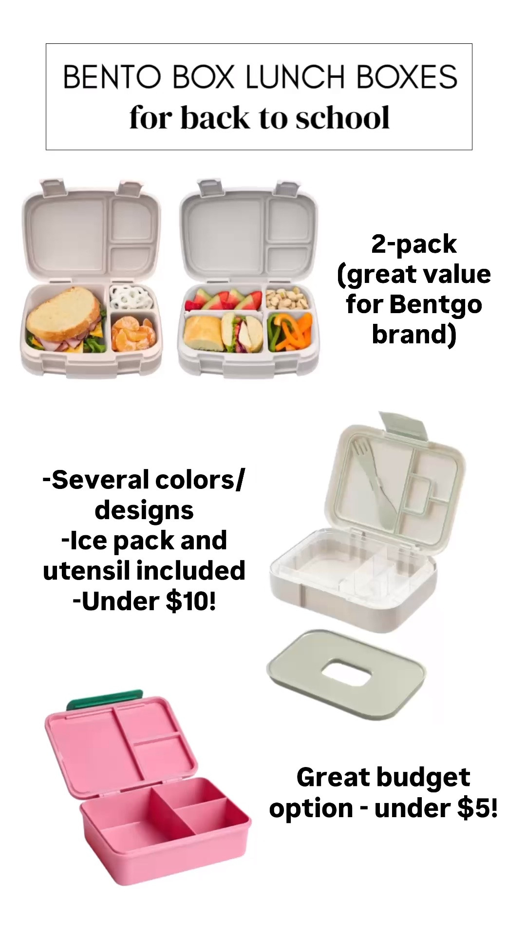 My girls have been making their own lunches all summer, and as school nears I’ve been getting tons of questions about kids packing lunch. Bento lunch boxes make this so easy! I love these options (they range from under $5 and up!)

#LTKKids