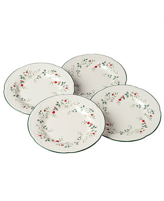 Pfaltzgraff Winterberry Dinner Plates, Set of 4 - Macy's | Macy's