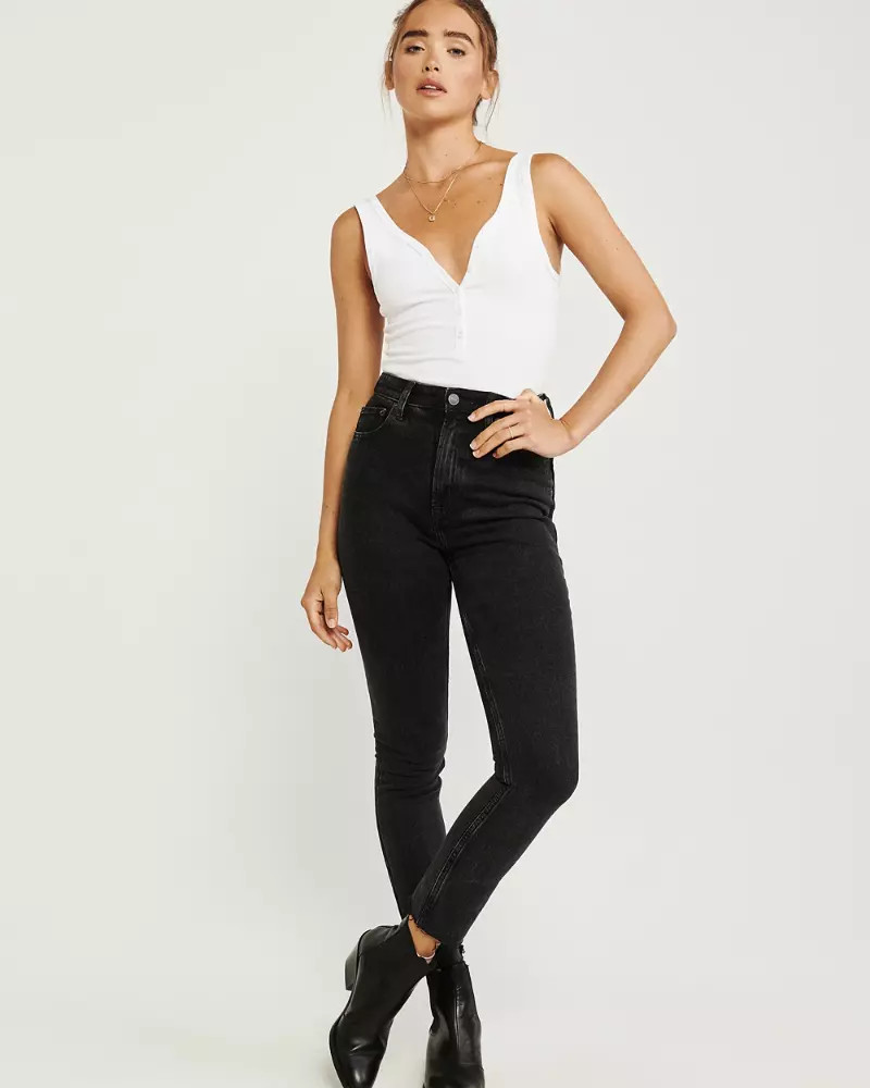Ribbed Henley Bodysuit | Abercrombie & Fitch US & UK