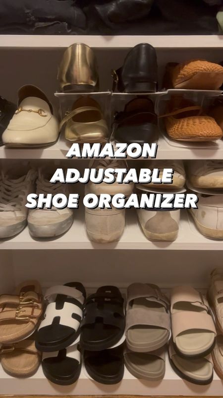 Amazon adjustable shoe organizer. 👟 

closet organization, shoes, home

#LTKFindsUnder50 #LTKHome #LTKShoeCrush