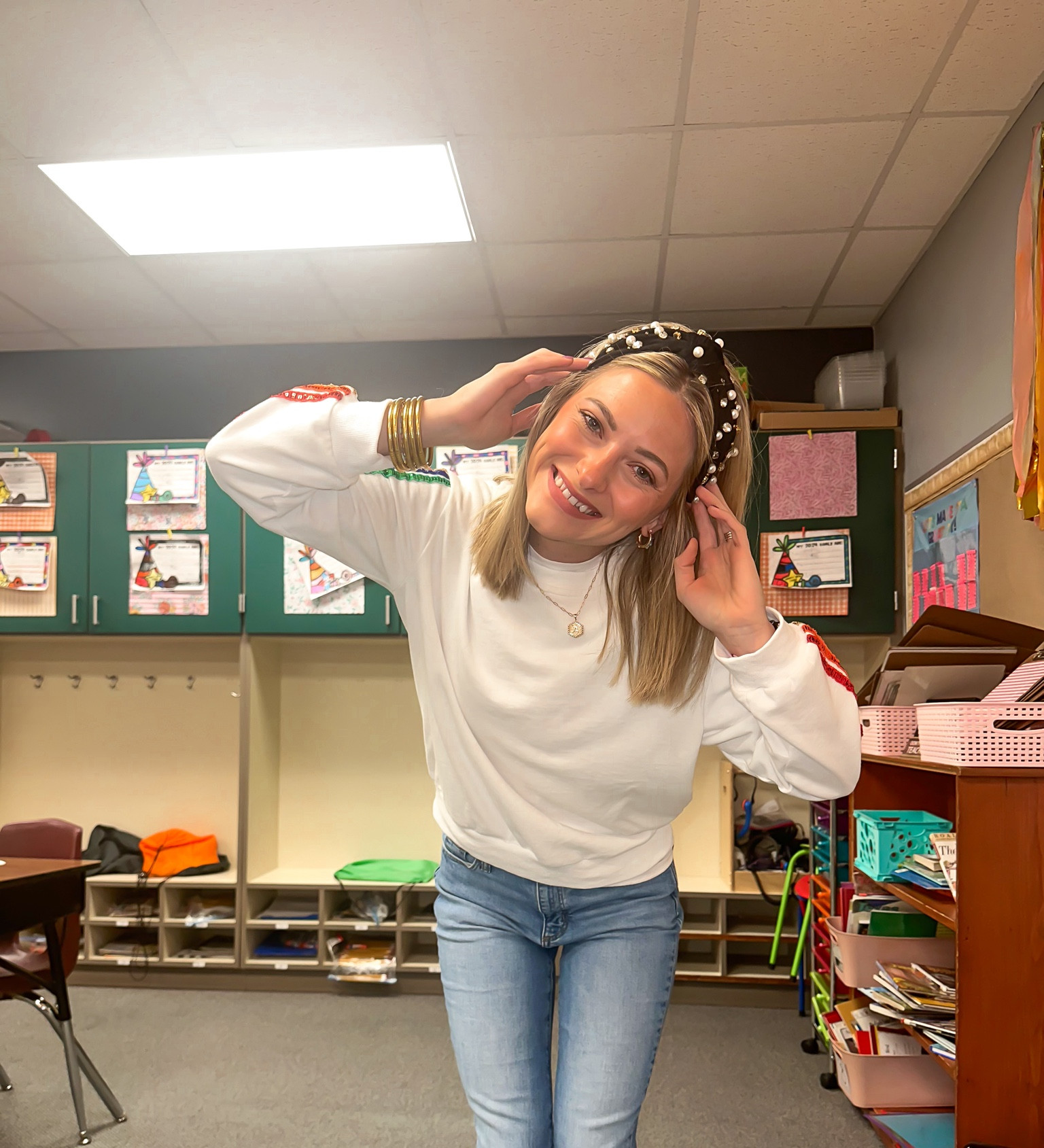 Teacher outfit // accessories // buddah bracelets 

#LTKSeasonal