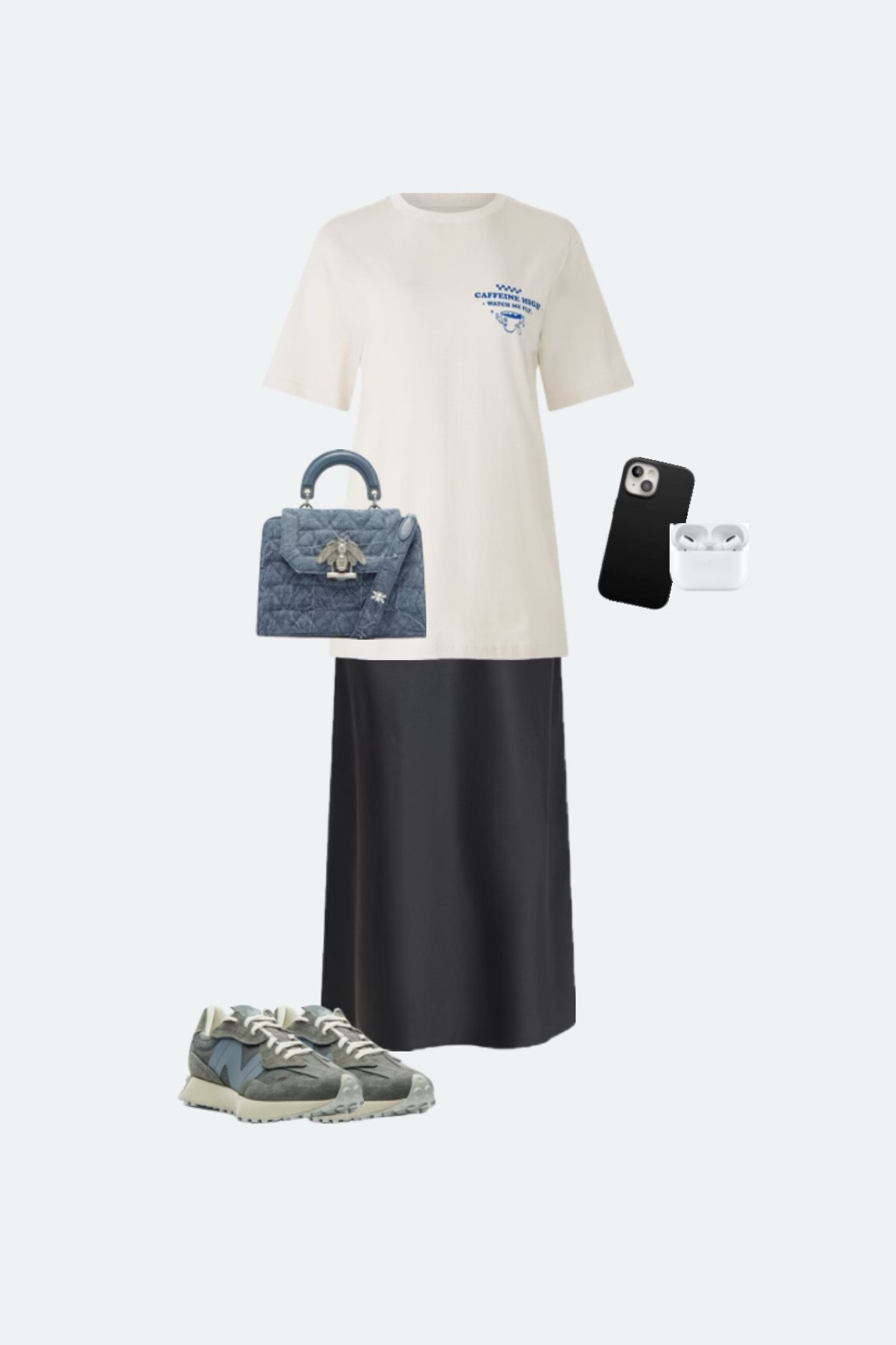 Look estiloso, moderno e despojado, hi-lo, para dias de trabalho com mais conforto. T-shirt, saia mídi e tênis #outfitinspo #fashionaesthetics #outfit #lookbook #soutipo4 #ideas

#LTKstyletip #LTKbrasil #LTKmidsize