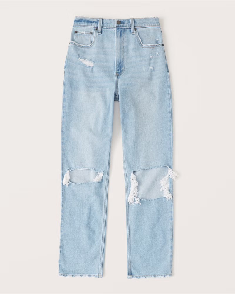 90s Ultra High Rise Straight Jeans | Abercrombie & Fitch (US)