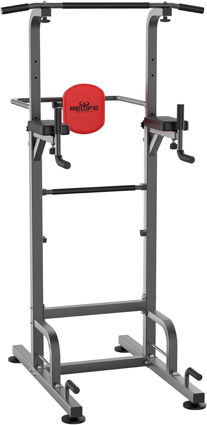 RELIFE REBUILD YOUR LIFE Power Tower Pull Up Bar Station Workout Dip Station for Home Gym Strengt... | Amazon (US)
