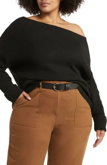 Treasure & Bond One-Shoulder Rib Sweater | Nordstrom | Nordstrom