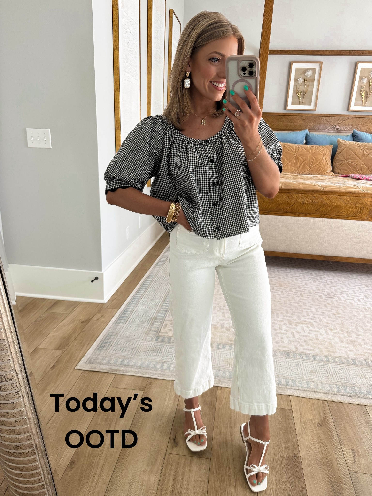 Today’s outfit is such a good mix of comfy and cute 🤍 This Amazon gingham top from a matching set is so lightweight and perfect for spring, paired with my favorite Amazon white jeans that fit so good and go with everything. Finished the look with my Walmart bow sandals that I wear nonstop because they’re affordable and look so much more expensive.
This is the kind of everyday outfit I love for errands, lunch, or travel days when you still want to feel put together. Everything is linked in LTK!

#walmartfashion #amazonfashion #affordableoutfit #springoutfit #whitejeansoutfit #amazonfinds #walmartfinds #momstyle #everydayoutfit #budgetfashion #lookforless #springstyle #ltkstyle #casualoutfit

#LTKootd #LTKPetite