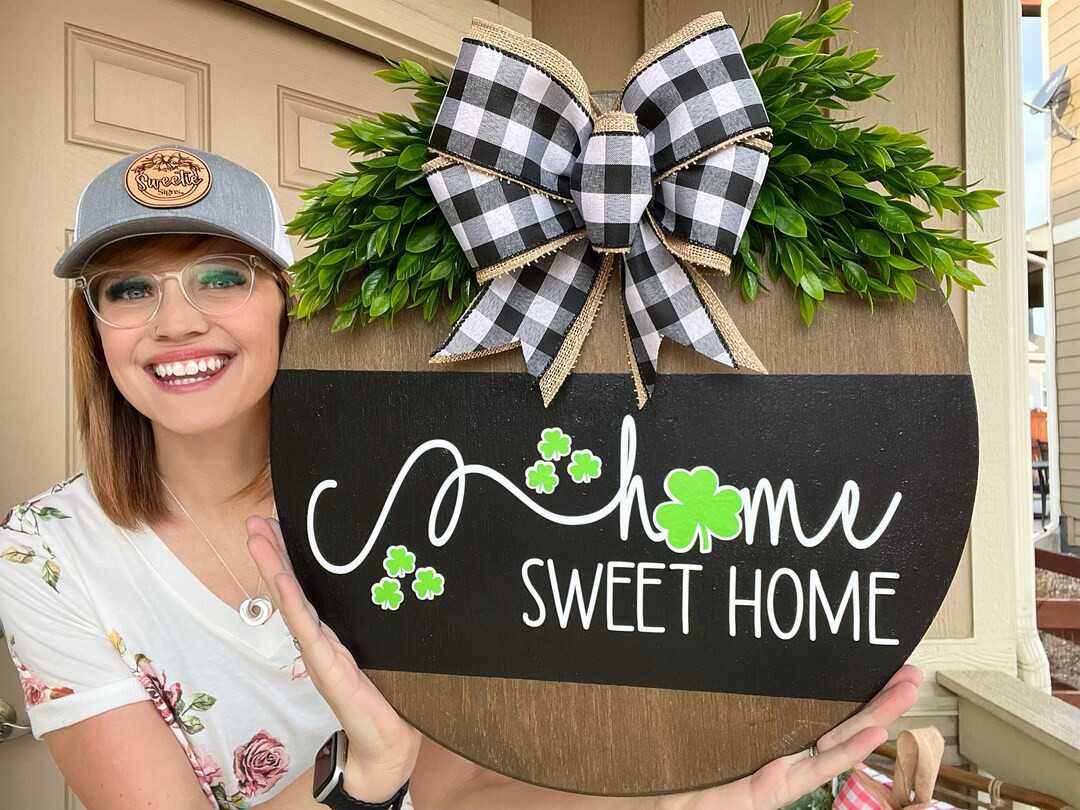 Saint Patrick's Day Front Door Decor  Home Sweet Home  - Etsy | Etsy (US)