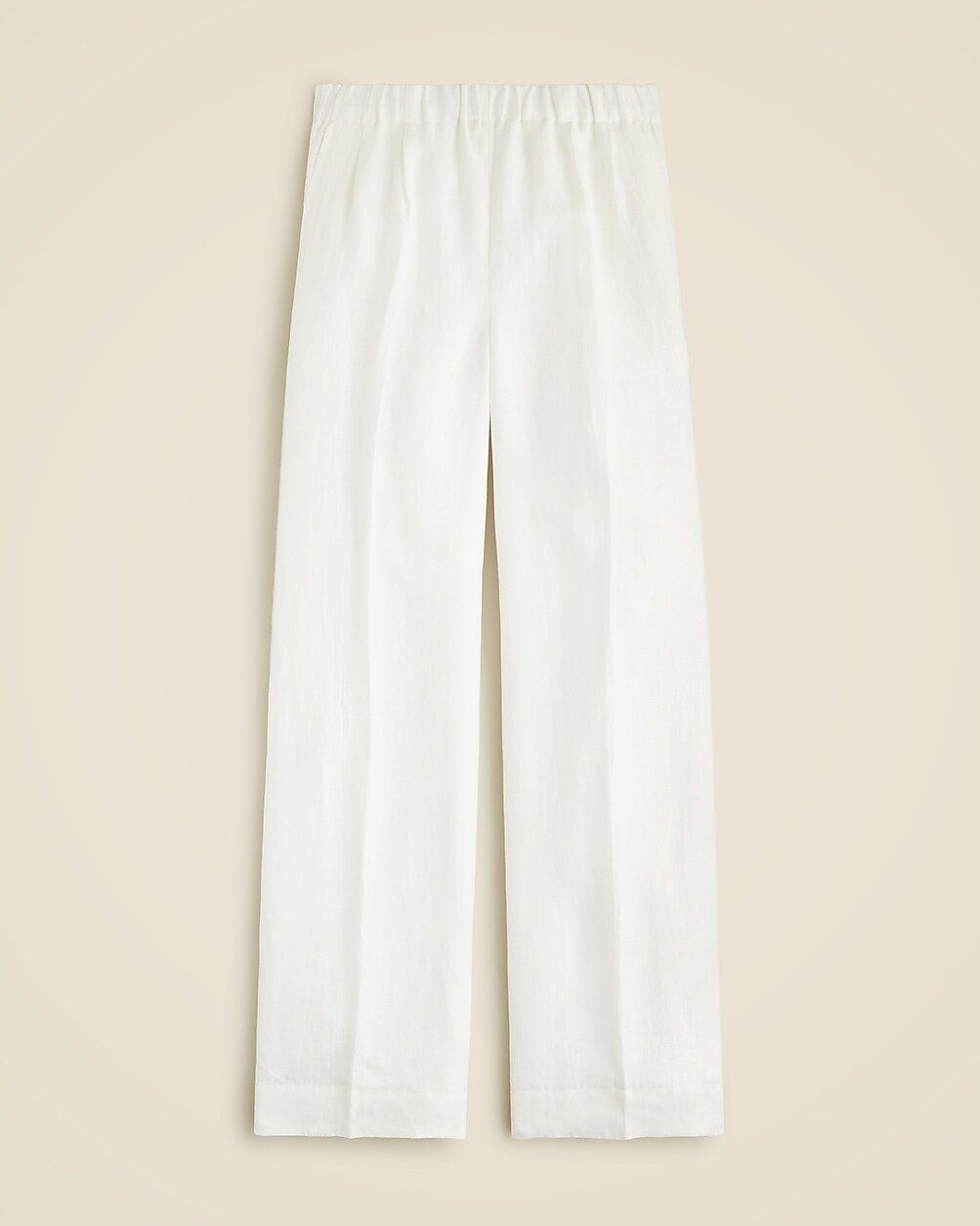 Pleated pull-on pant in linen-cupro blend | J. Crew US