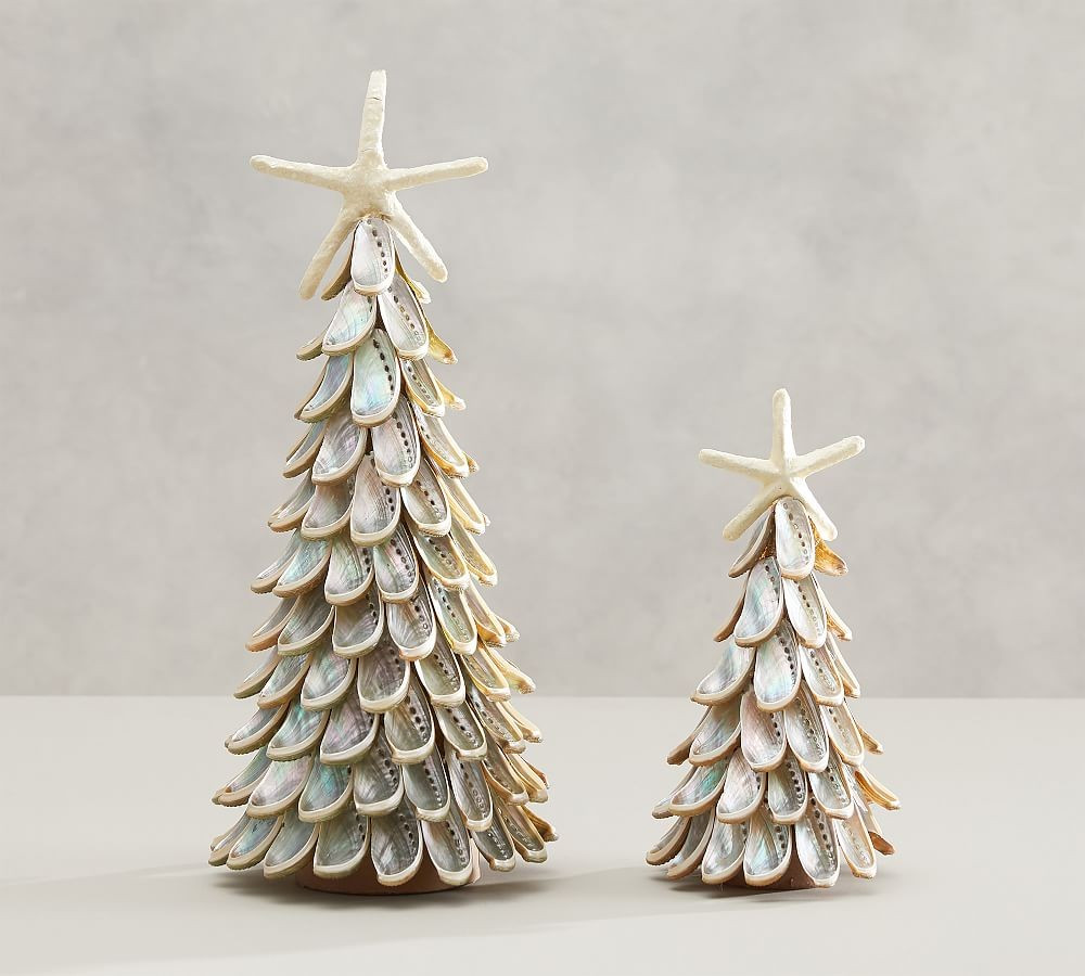 Abalone Shell Christmas Trees, Set of 2 | Pottery Barn (US)