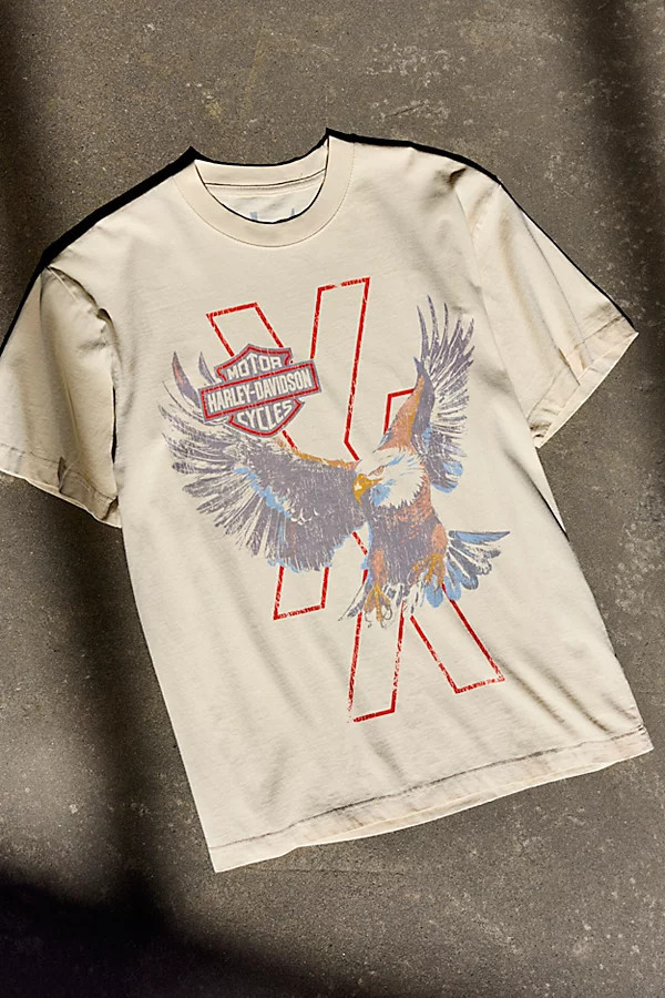 Harley Davidson X mgk lost americana Graphic Tee in White, Men's at Urban Outfitters | Urban Outfitters (US and RoW)