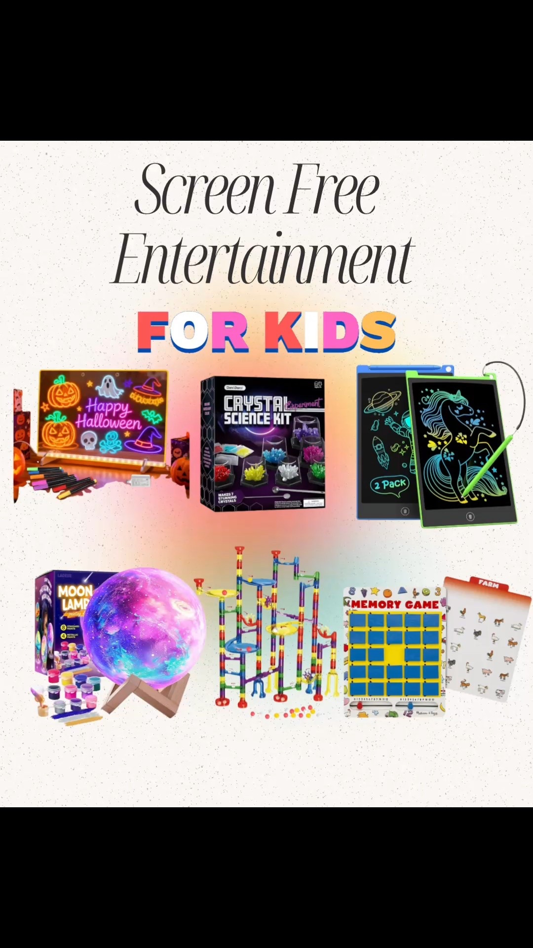 It’s not too late to snag some of these cool screen free gifts for your kids!! Whether it’s a long car ride or just hanging out at home it’s nice to have a bunch of screen free options and a chance to use their creativity. 

#LTKholiday #LTKgiftguide #LTKkids