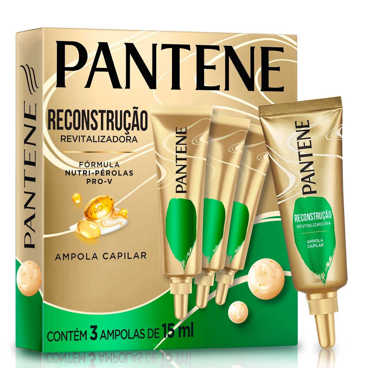 Kit Ampola Pantene Reconstrução Revitalizadora com 3 unidades de 15ml cada 3 Unidades | DrogaRaia (BR)
