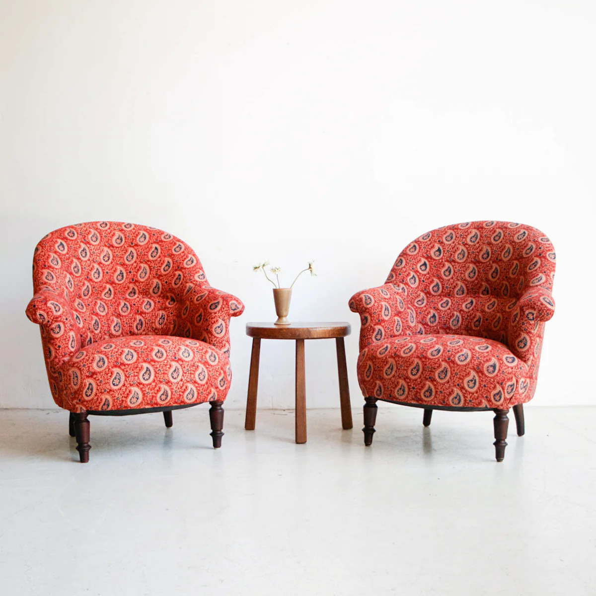 Pair of Vintage Crapaud Chairs | Elsie Green US