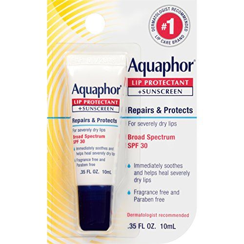 Aquaphor Lip Protectant and Sunscreen Ointment - Broad Spectrum SPF 30 - Relieves Chapped Lips, O... | Amazon (US)