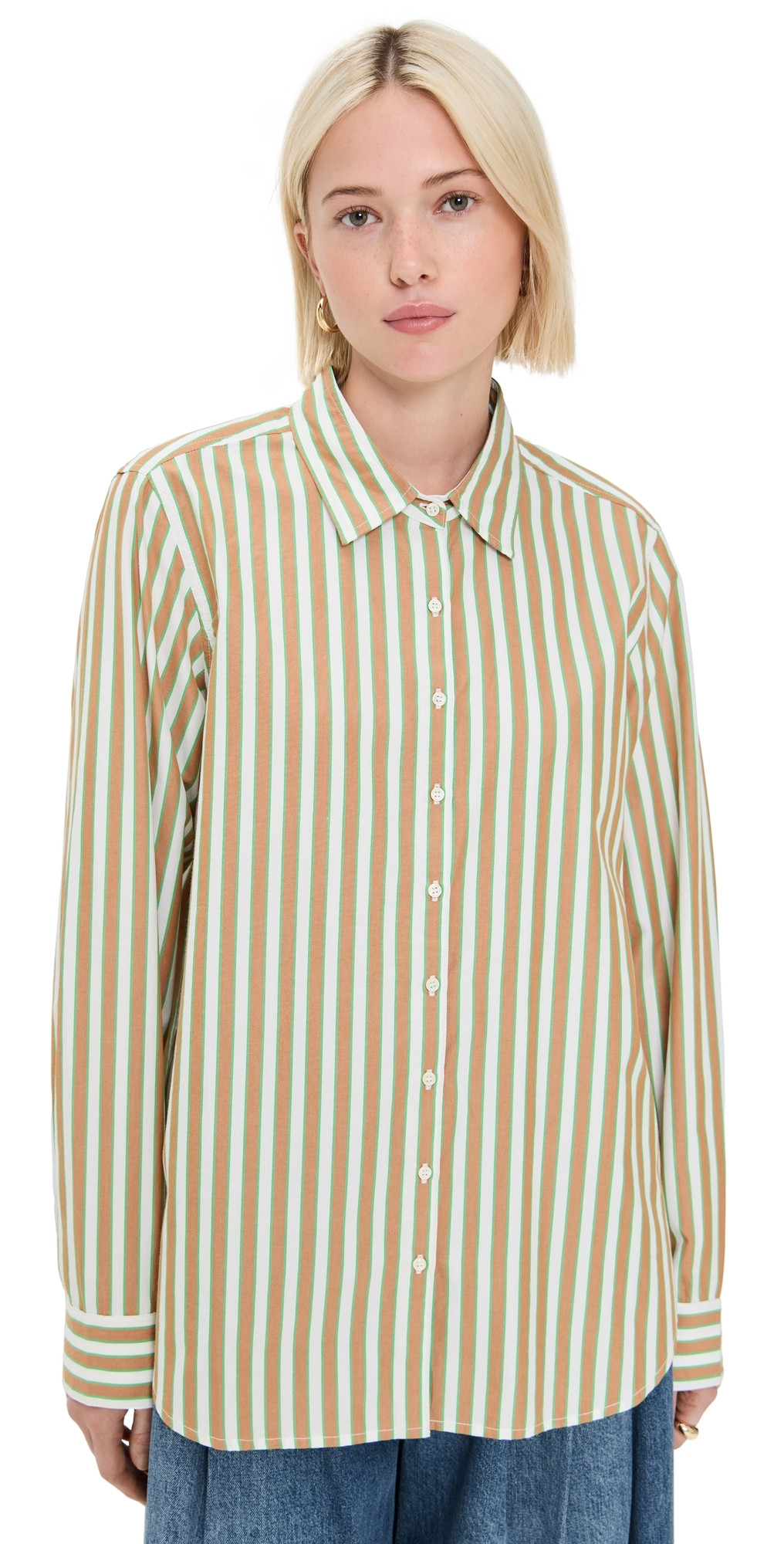 XIRENA Beau Shirt Tobac Green XS | Shopbop