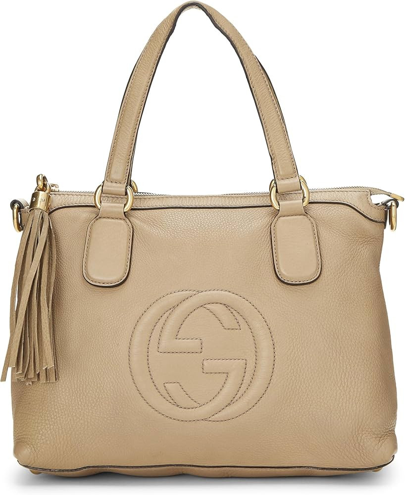 Amazon.com: Gucci, Pre-Loved Beige Grained Leather Soho Top Handle Bag, Beige : Luxury Stores | Amazon (US)